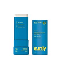 ATTITUDE Detská 100% minerálna ochranná opaľovacia tyčinka na tvár a pery SPF 30 (bez vône), 20 g