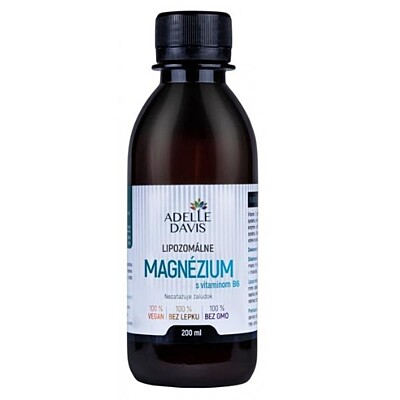 Adelle Davis lipozomálne magnézium s&nbsp;vitamínom B6, 200 ml