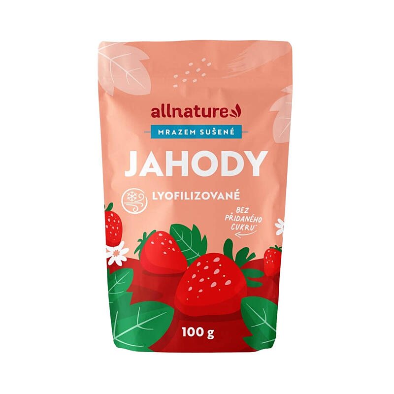 Allnature Jahody sušené mrazom, 100 g