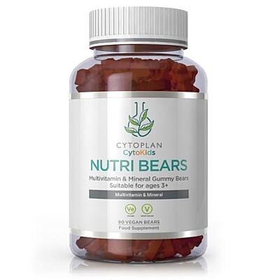 Cytoplan Nutri Bears - gumoví medvedíci, multivitamín pre deti, jahoda 90ks