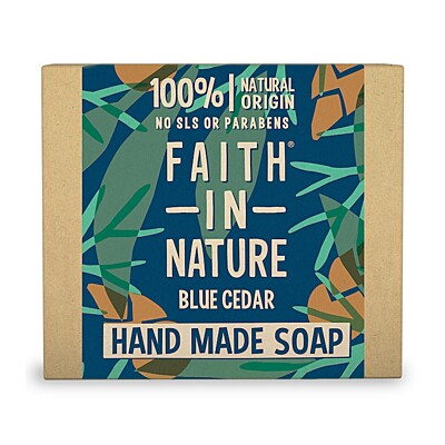 Faith For Men tuhé mydlo Modrý céder, 100g