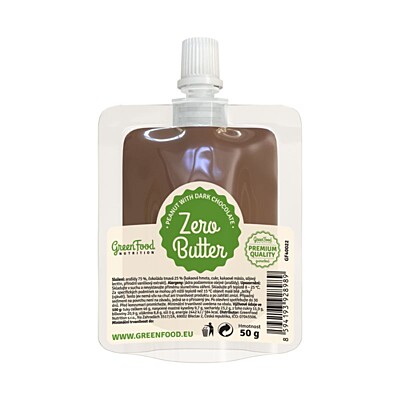 GreenFood Nutrition Zero Butter Arašidový krém s tmavou čokoládou 50g