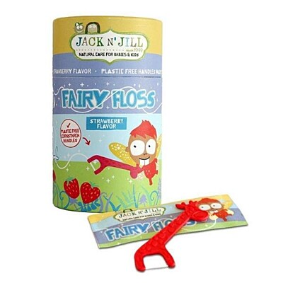 Jack N’ Jill Fairy Floss dentálna niť pre deti s jahodovou príchuťou, 30 ks