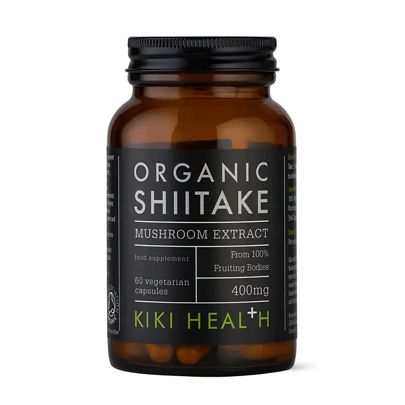 KIKI Health Extrakt ze Shiitake 400 mg – BIO, 60 kapslí