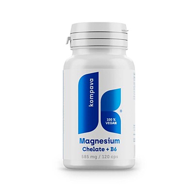 Kompava magnézium chelát + vitamín B6, 120 kapslí