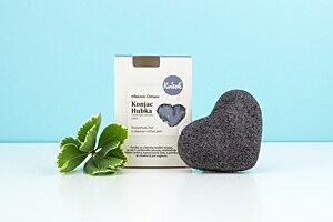 Kvítok Hĺbkovo čistiaca hubka Konjac s aktívnym čiernym uhlím
