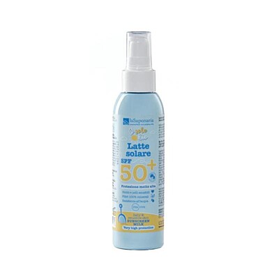 laSaponaria BIO Opaľovacie mlieko SPF 50 pre citlivú a detskú pokožku, 125 ml