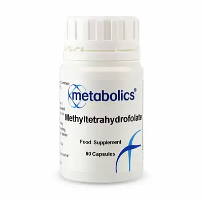 Metabolics Metyltetrahydrofolát - bioaktívna alternatíva kyseliny listovej (vitamín B9), 60 kapsúl