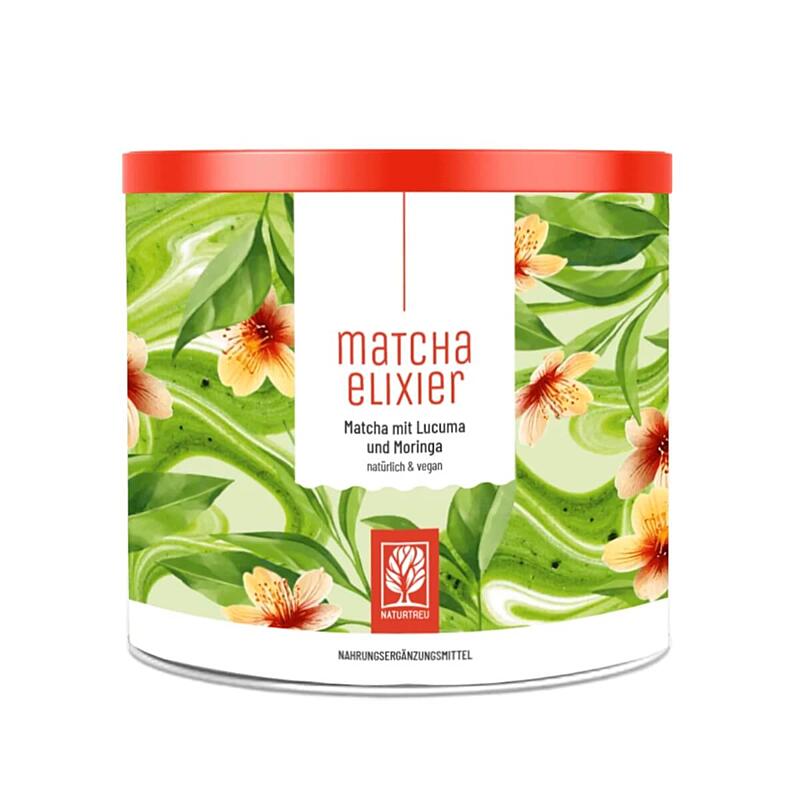 Naturtreu Matcha elixír – matcha s lucumou a moringou, 180 g