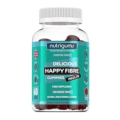 Nutrigums Happy Fibre Inulin (Žuvacie želé s vlákninou Inulín), 60 ks