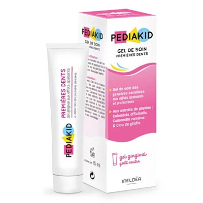 Pediakid Prírodný gél na ďasná pre batoľatá pri raste zúbkov (bez príchute), 15 ml