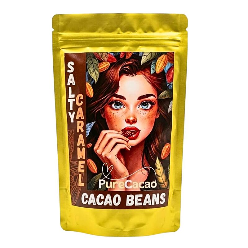 Pure Cacao Sladké kakaové bôby (slaný karamel), 100 g