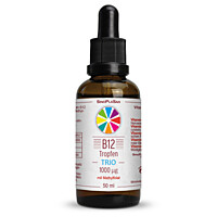 TRIO kvapky - vitamín B12 1000 µg (metylkobalamín + adenosylkobalamín) +Quatrefolic® (bioaktívna alternatíva kyseliny listovej), 50 ml