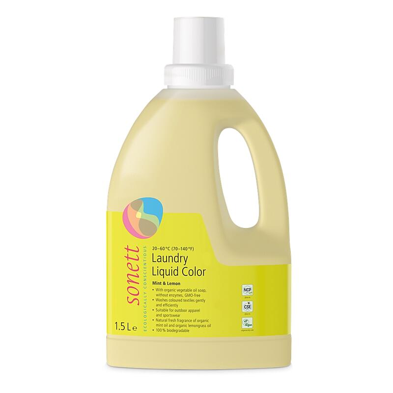 Sonett Color BIO tekutý prostriedok na pranie - Mäta a Citrón, 1,5 l