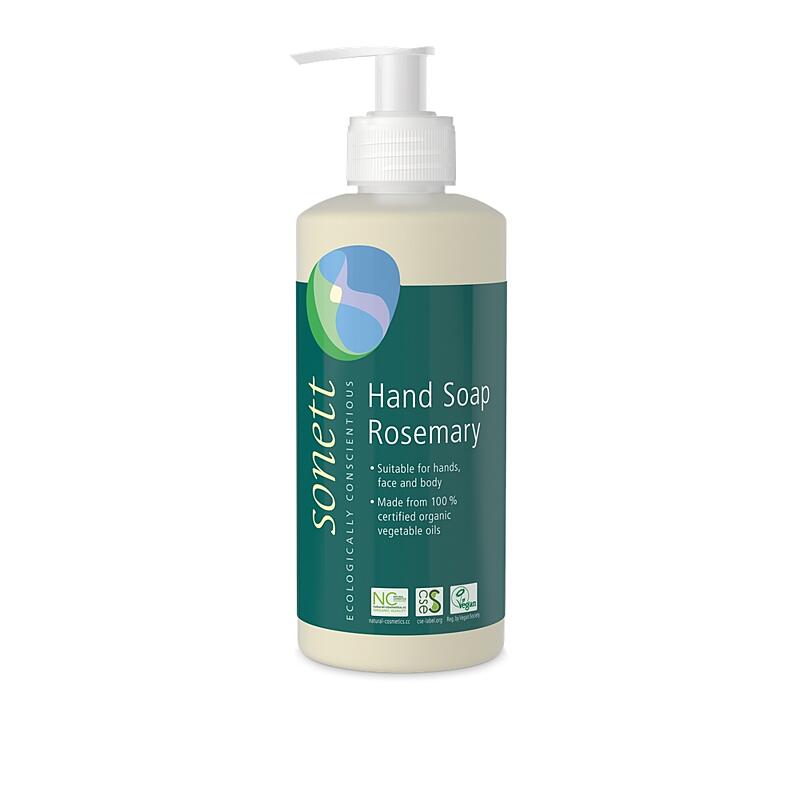 Sonett Prírodné tekuté mydlo na ruky, telo a tvár - BIO Rozmarín, 300 ml