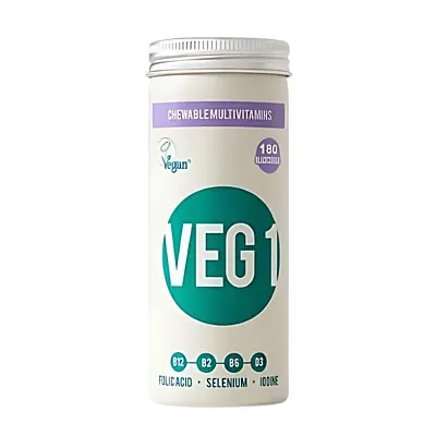The Vegan Society Multivitamín VEG1 - čierna ríbezľa, žuvacie tablety 180 ks