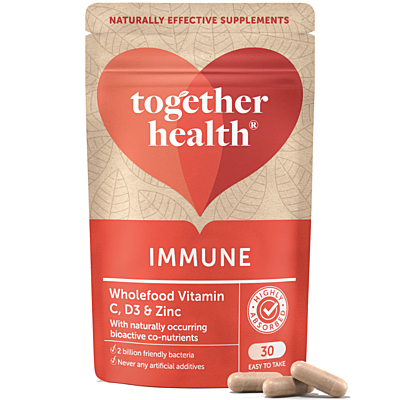 Together Health Komplex na podporu imunity – prírodné vitamíny a minerály s probiotikami, 30 kapsúl