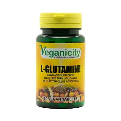 Veganicity L-Glutamine 500mg, 30 vegan tabliet