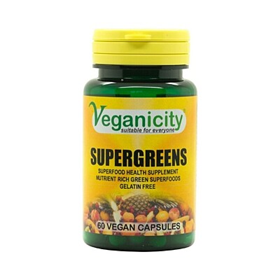 Veganicity SuperGreens - Superfoods mix, 60 kapsúl