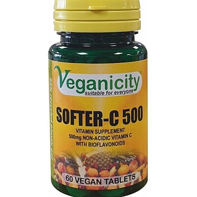 Veganicity Softer Vitamín C nekyselý 500 mg, 60 tablet