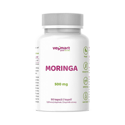 Vegmart Moringa 500 mg, 90 kapsúl