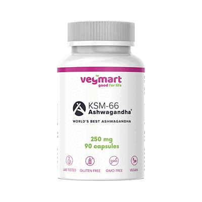 Vegmart Ashwagandha KSM-66® 250 mg, 90 kapslí