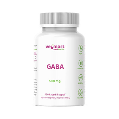Vegmart GABA 500 mg, 120 kapsúl