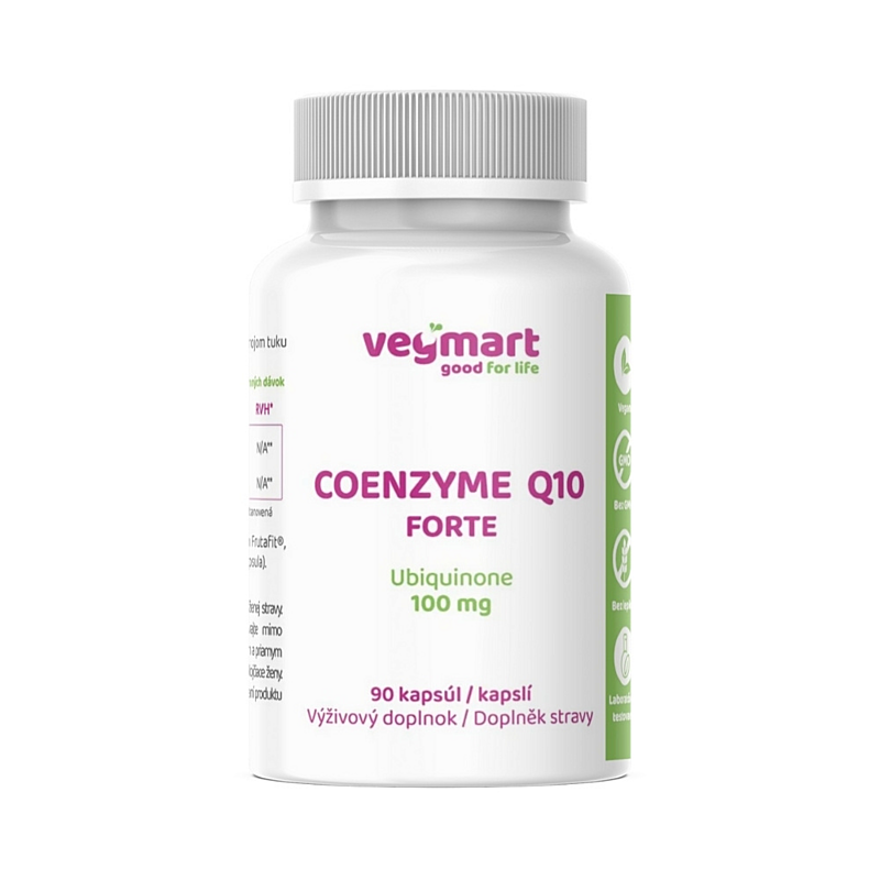 Vegmart Koenzým Q10 Forte (ubiquinón) 100 mg, 90 kapsúl