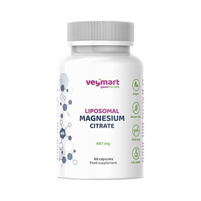 Vegmart Lipozomální hořčík (Citrát hořečnatý) 667 mg, 60 kapslí