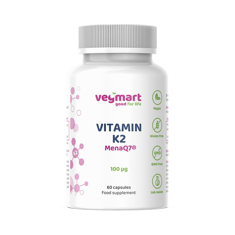 Vegmart MenaQ7® Vitamín K2 MK-7 100 μg, 60 kapsúl