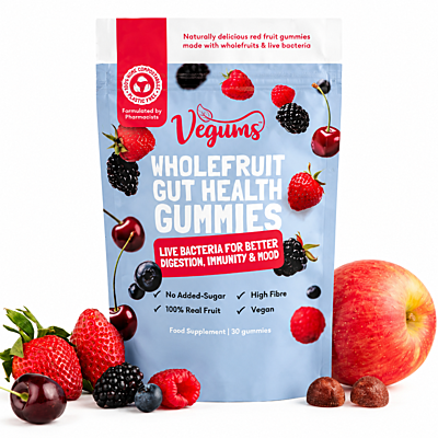 Vegums Probiotické žuvacie vitamíny (bobuľové ovocie), 30 gumených bonbónov