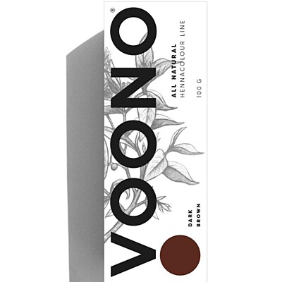 Voono Prírodná farba na vlasy - Henna Dark Brown, 100 g