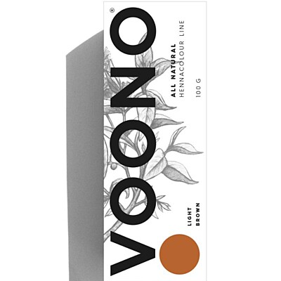 Voono Prírodná farba na vlasy - Henna Light Brown, 100 g