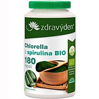 Zdravý den Chlorella a Spirulina BIO 180 kapslí